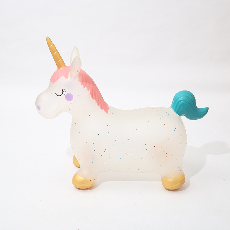 Unicorn Horse Hot Sale Large Size Jumping Horse Inflatable Horse Thickened and Smell Free Bold Children's Toys Stall Hot Sale Wholesale