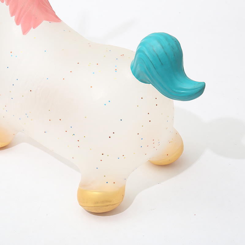 Unicorn Horse Hot Sale Large Size Jumping Horse Inflatable Horse Thickened and Smell Free Bold Children's Toys Stall Hot Sale Wholesale