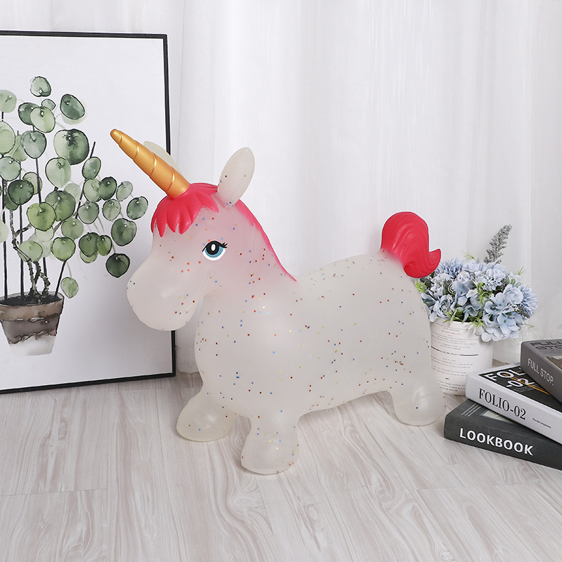 Unicorn of largesize jump horse inflatable horse thickening nontoxic thickened children's toy stalls whole