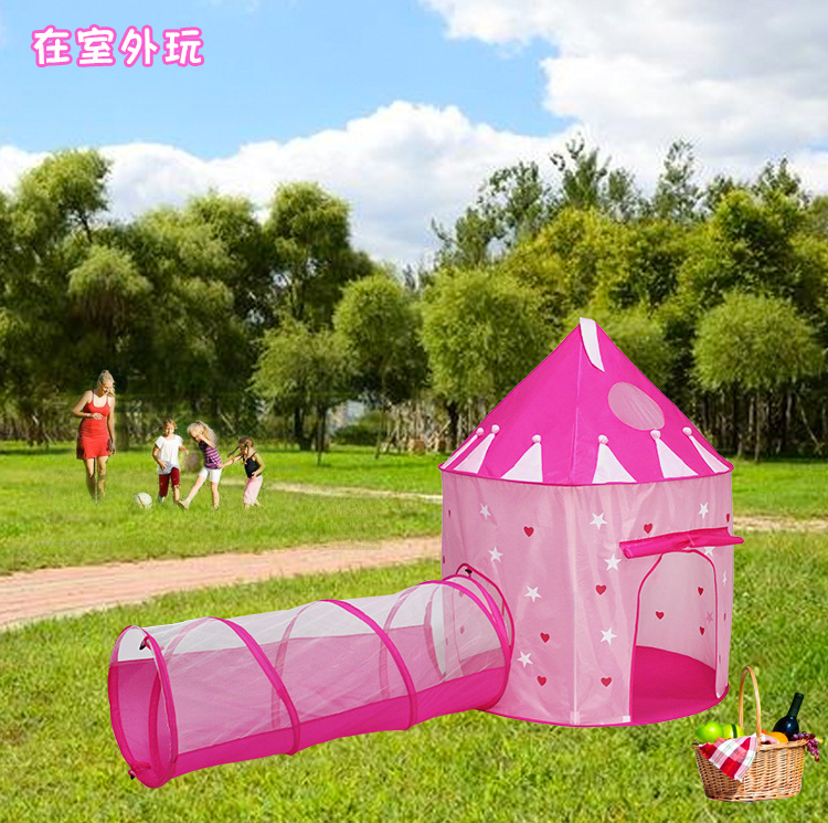 Children&#039;s Tent Indoor Toy Play House Luminous Yurt Two-Piece Princess Castle Folding in Stock Wholesale