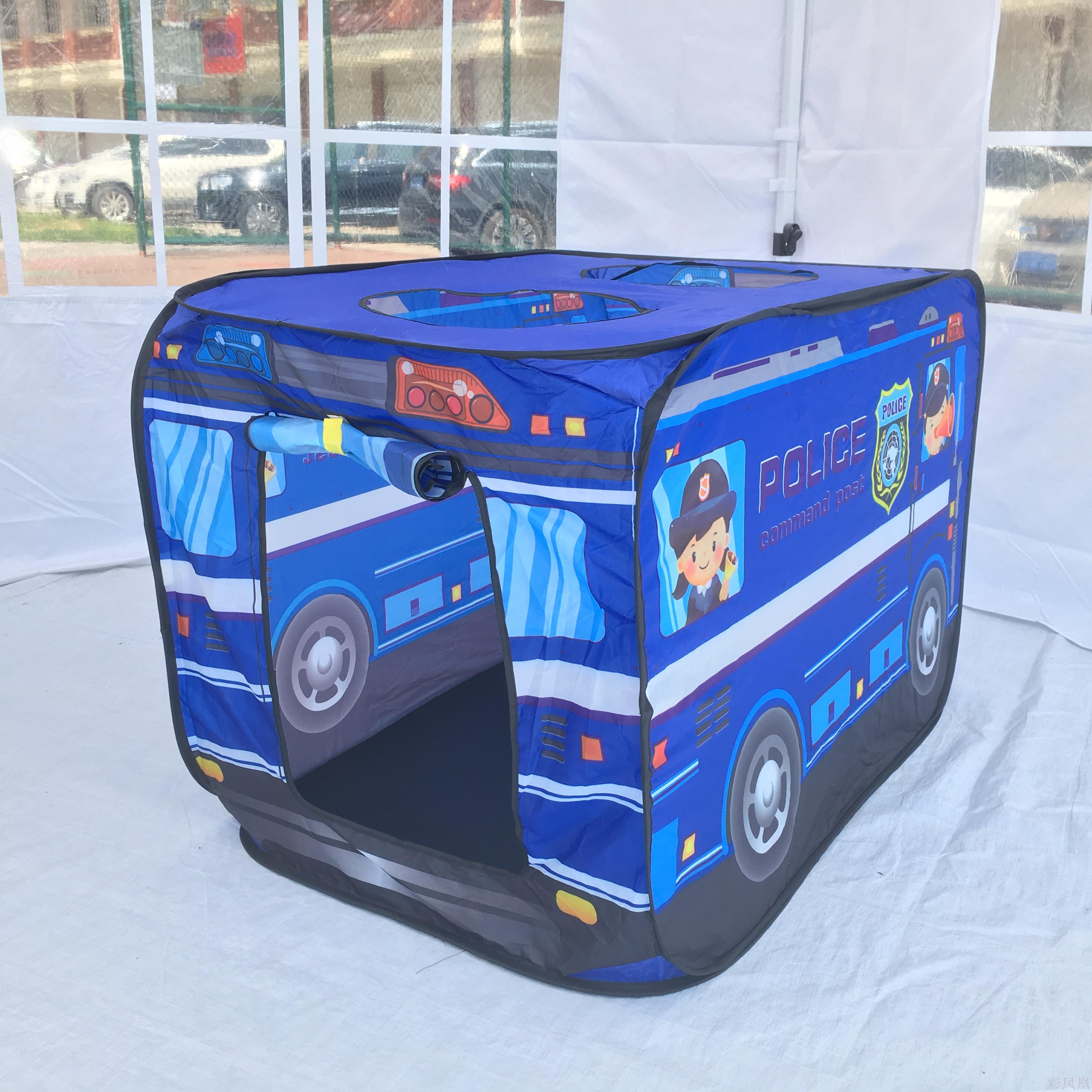 Children&#039;s Tent Firefighter Police Car Play House Indoor and Outdoor Folding Tent Game House Children Car Tent