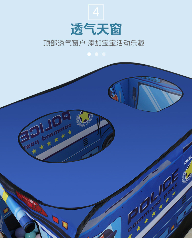Children&#039;s Tent Firefighter Police Car Play House Indoor and Outdoor Folding Tent Game House Children Car Tent