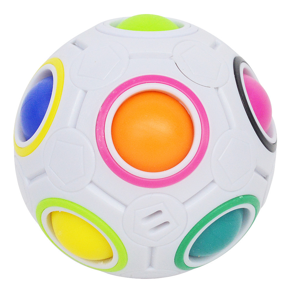 Fingertip Unlimited Decompression Small Magic Rainbow Ball Pressing Children&#039;s Ability Educational Toy Mini Variety Fidget Cube