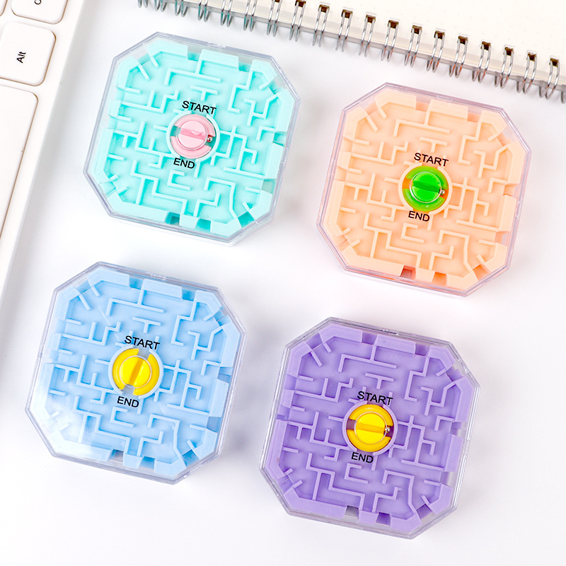 Rubik&#039;s Cube 3D Three-Dimensional Transparent Bead Rolling Maze Children&#039;s Early Childhood Educational Magic Cube
