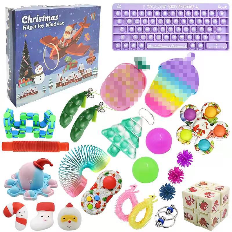 Cross-Border Pressure Reduction Toy Set DIY Squeezing Toy Press Bubble Magic Cube Easter Blind Box Decompression Toy