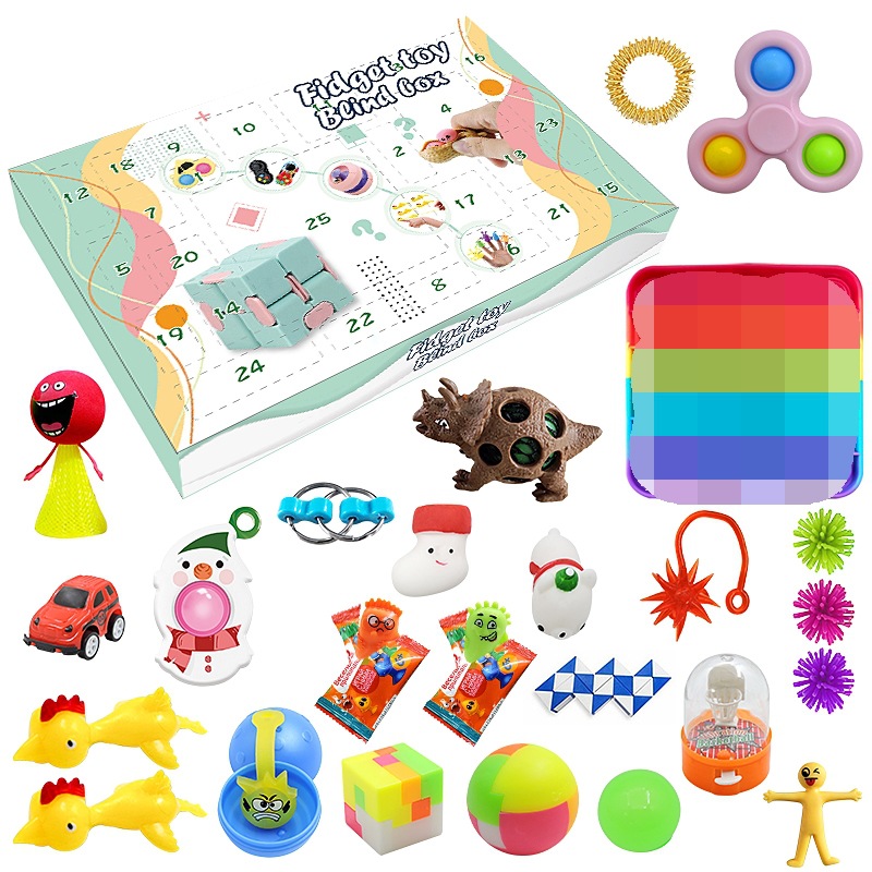 Cross-Border Pressure Reduction Toy Set DIY Squeezing Toy Press Bubble Magic Cube Easter Blind Box Decompression Toy