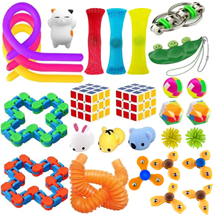 Cross-Border Pressure Reduction Toy Set DIY Squeezing Toy Press Bubble Magic Cube Easter Blind Box Decompression Toy