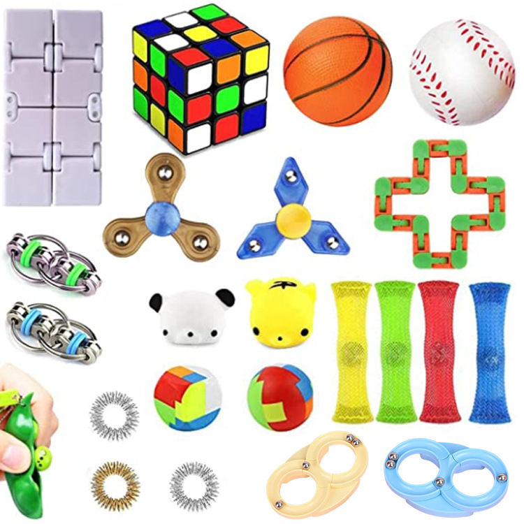 Cross-Border Pressure Reduction Toy Set DIY Squeezing Toy Press Bubble Magic Cube Easter Blind Box Decompression Toy