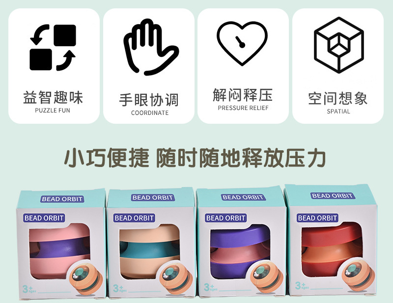 Cross-Border Rotating Small Magic Bean Intelligence Development Fingertip Cube Ball Hand Fingertip gyro