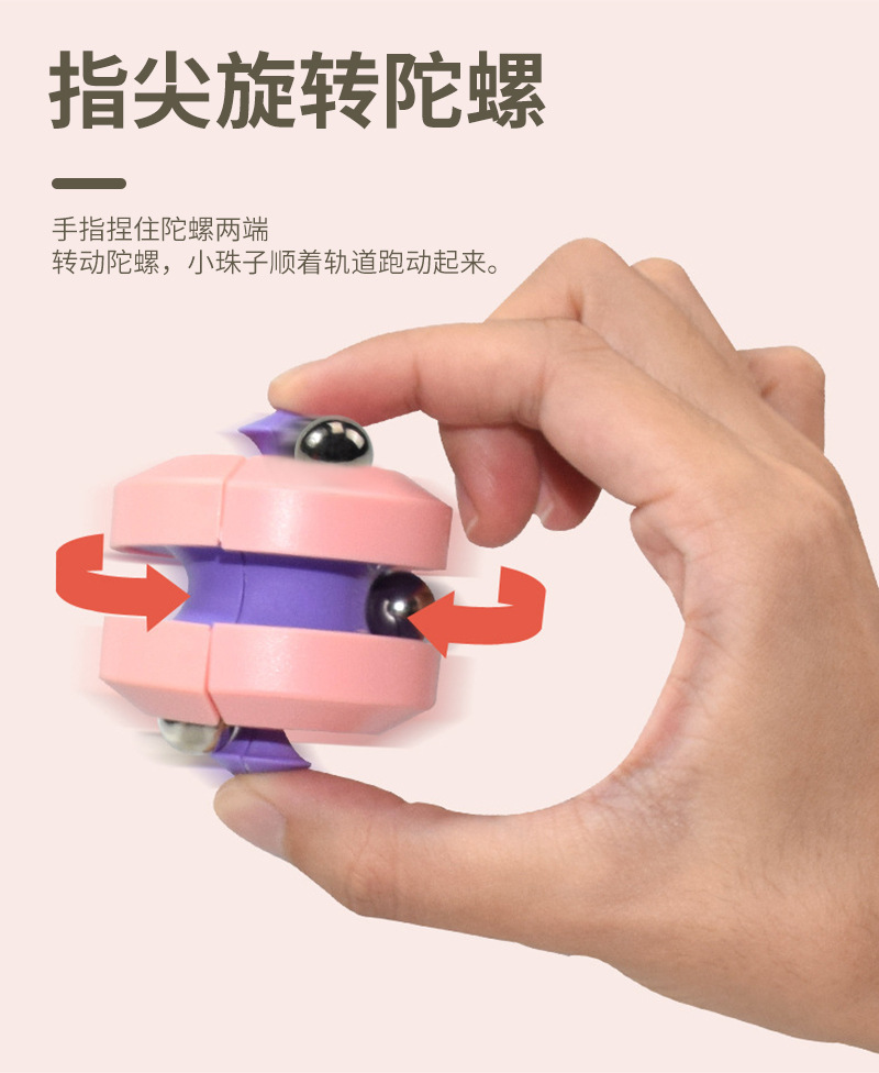 Cross-Border Rotating Small Magic Bean Intelligence Development Fingertip Cube Ball Hand Fingertip gyro