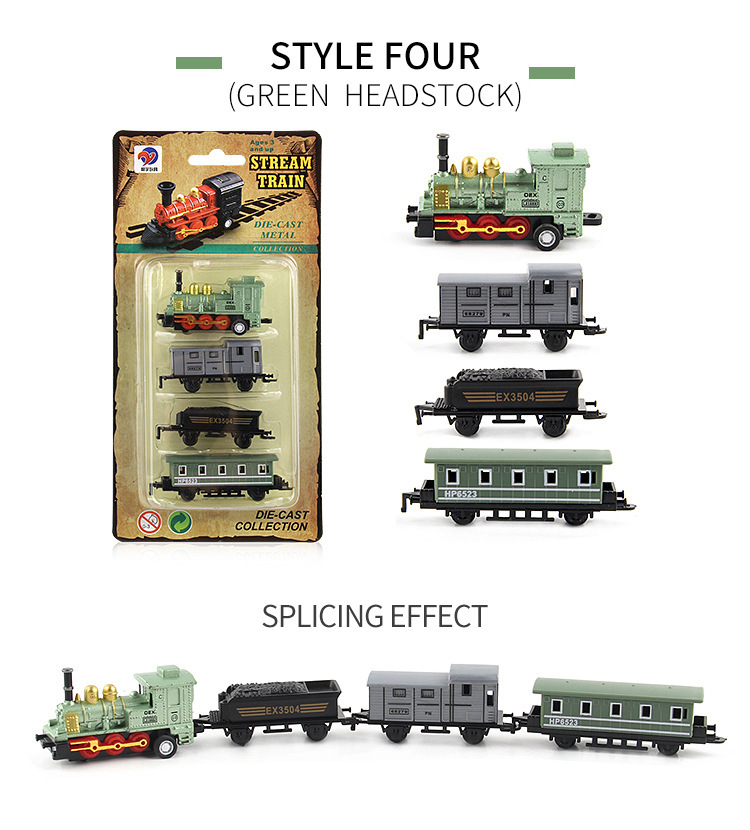 Foreign Trade Hot Sale Simulation Retro Steam Train Pull Back Car Alloy Perambulator Train Model Toy Decoration Foreign Trade Hot Sale Simulation Retro Steam Train Pull Back Car Alloy Perambulator Train Model Toy Decoration
