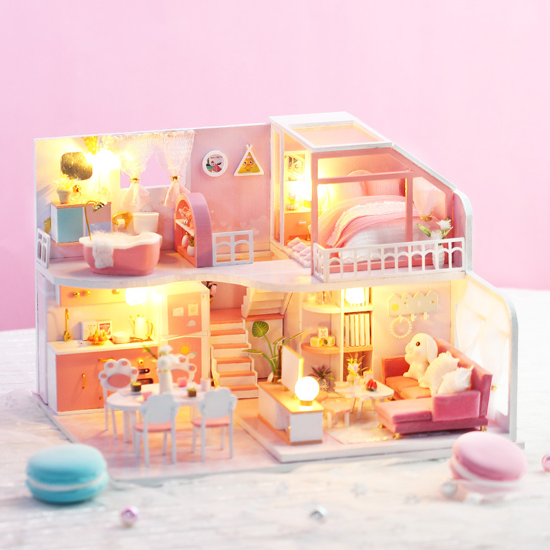 Quyiya DIY Cottage Creative Gift Birthday Gift Toy Cottage Model Toy Art House One Piece Dropshipping