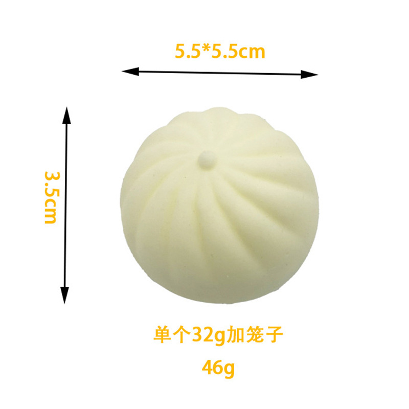 Vent Steamed Stuffed Bun New Steamer Decompression Simulated Bun Model Toy Large Steamed Stuffed Bun Slow Rebound Pressure Reduction Toy Wholesale