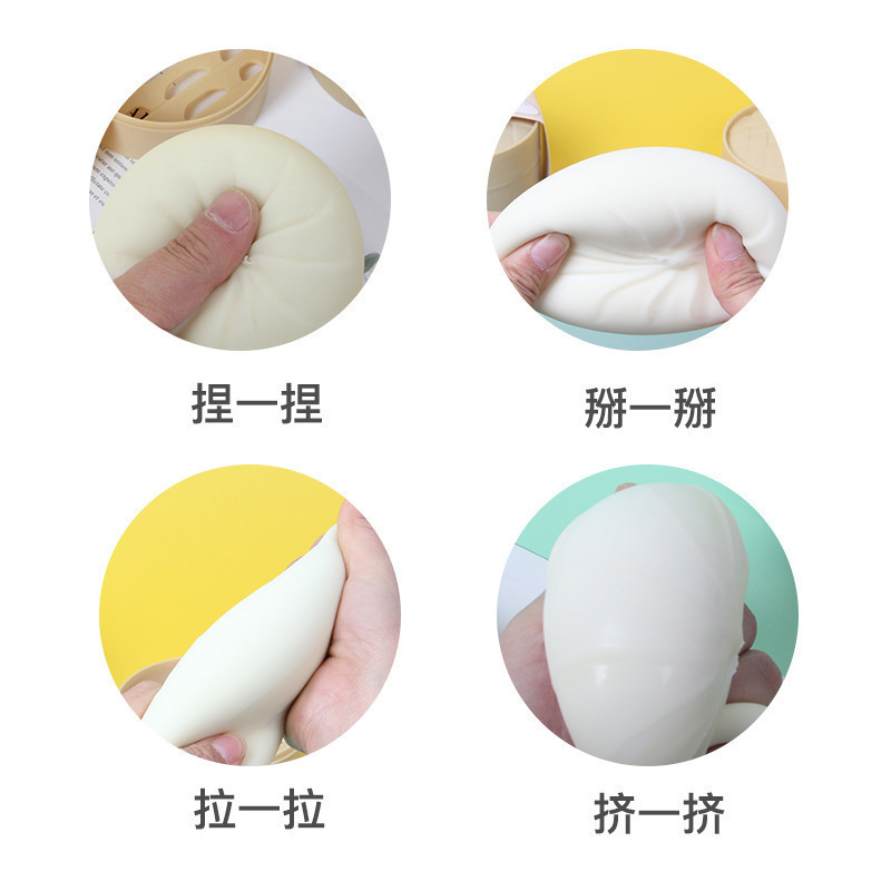 Vent Steamed Stuffed Bun New Steamer Decompression Simulated Bun Model Toy Large Steamed Stuffed Bun Slow Rebound Pressure Reduction Toy Wholesale