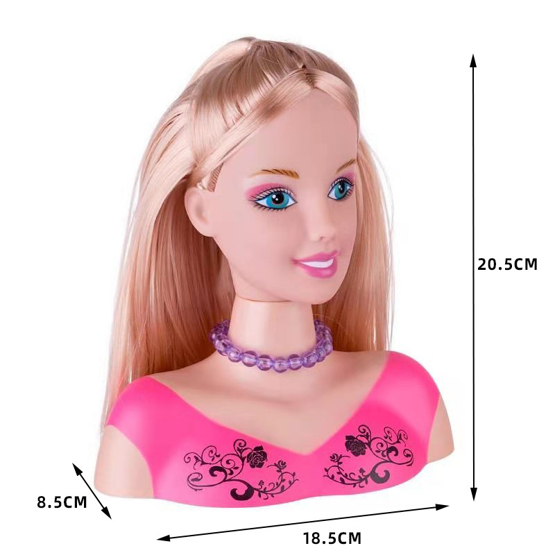 Amazon Play House Half-Length Doll Set Comb Hair Makeup Hair Dryer Hairdressing Simulation Model Toy Wholesale