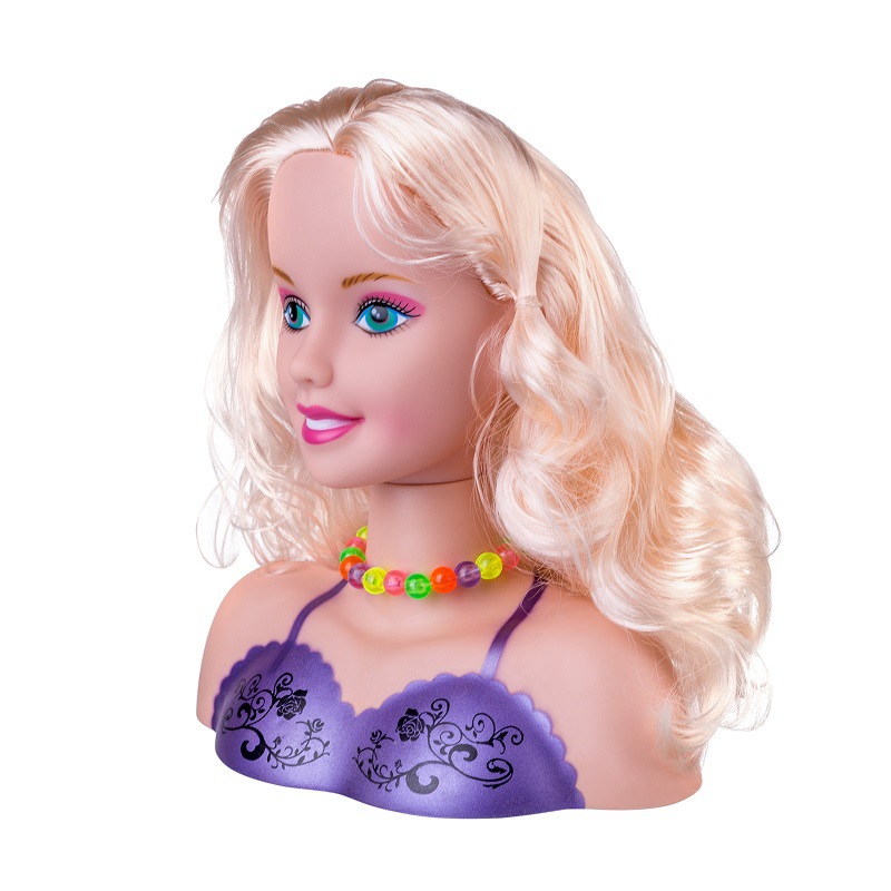 Amazon Play House Half-Length Doll Set Comb Hair Makeup Hair Dryer Hairdressing Simulation Model Toy Wholesale