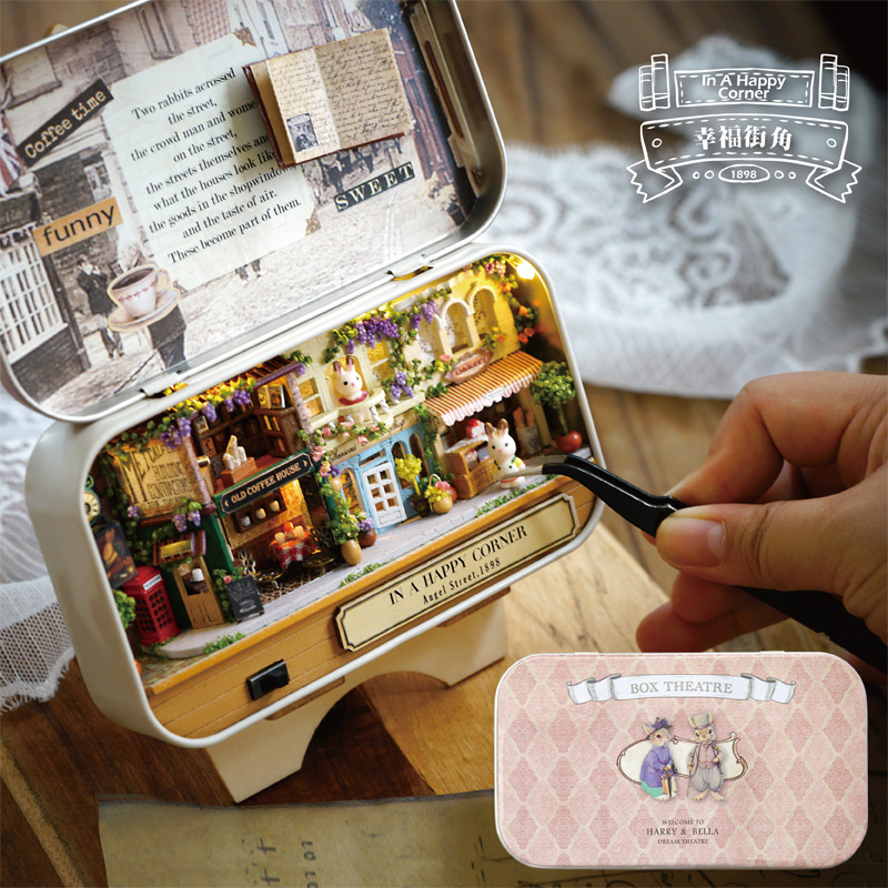 Cute Room DIY Cottage Frozen Box Theater Hand-Assembled House Model Toy One Piece Dropshipping