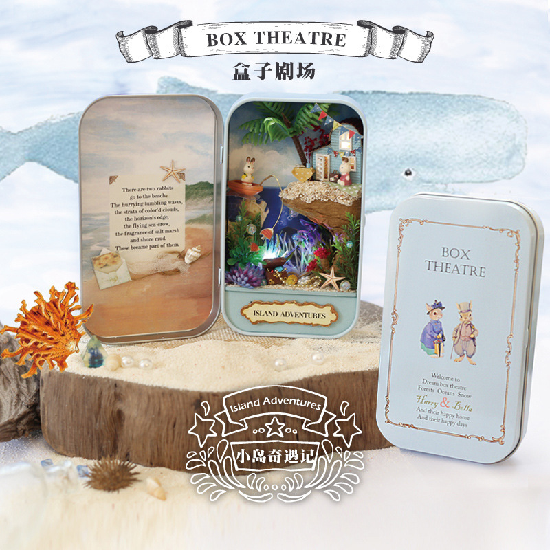 Cute Room DIY Cottage Frozen Box Theater Hand-Assembled House Model Toy One Piece Dropshipping