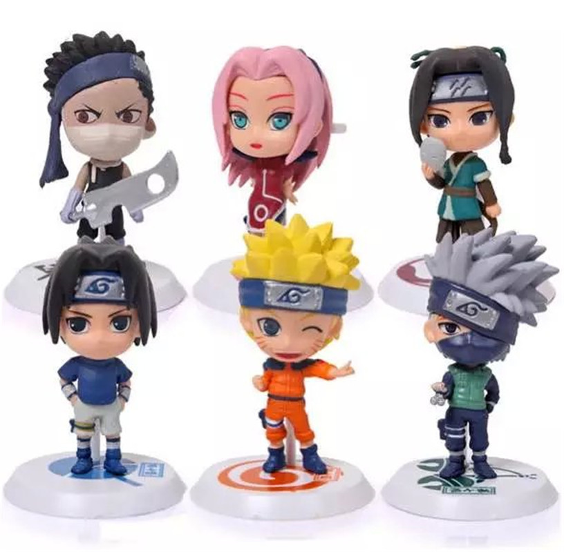 6 Q Version Naruto Blind Box Toy Doll Decoration Cartoon Anime Surprise Blind Box Hand-Made Model Toy