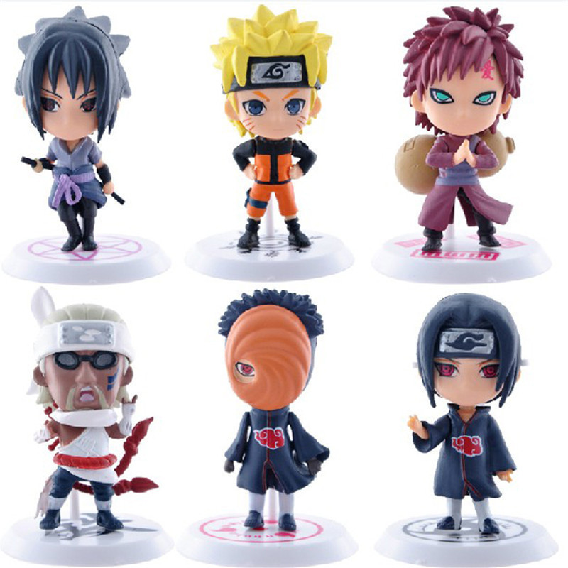 6 Q Version Naruto Blind Box Toy Doll Decoration Cartoon Anime Surprise Blind Box Hand-Made Model Toy