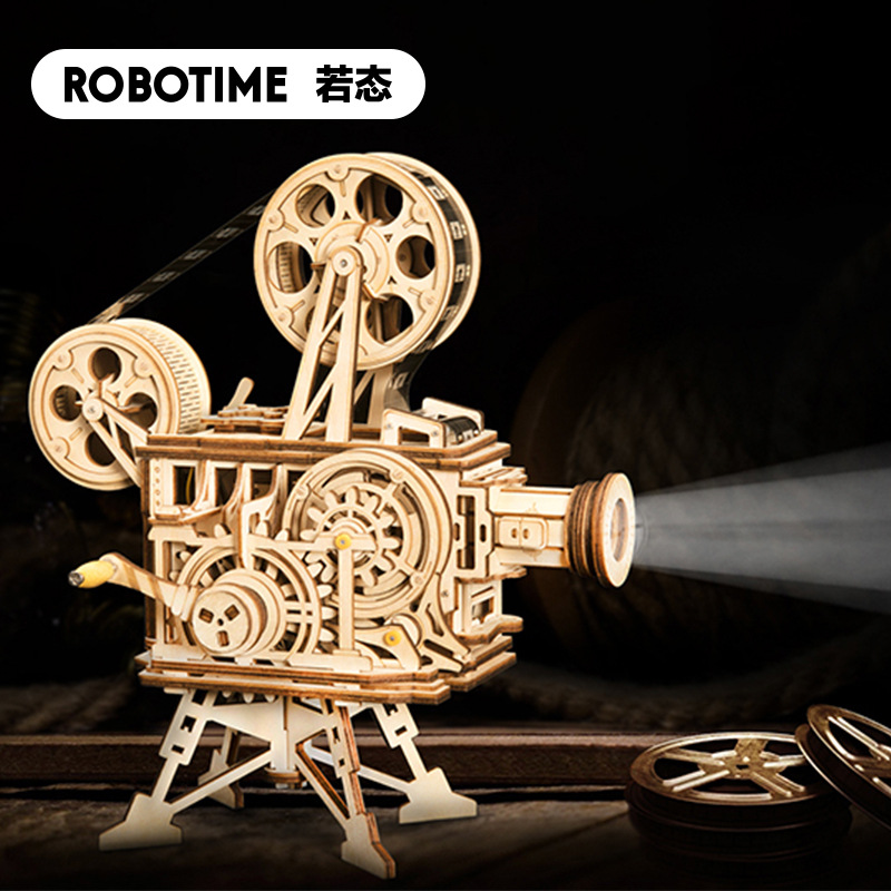 Robotime Ruoke Mechanical Transmission Model Wooden Handmade Assembly 3D Puzzle Model Toy Decoration Creative Gift