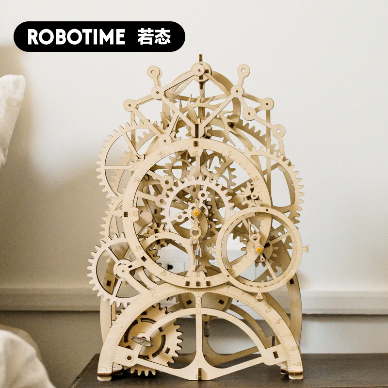 Robotime Ruoke Mechanical Transmission Model Wooden Handmade Assembly 3D Puzzle Model Toy Decoration Creative Gift
