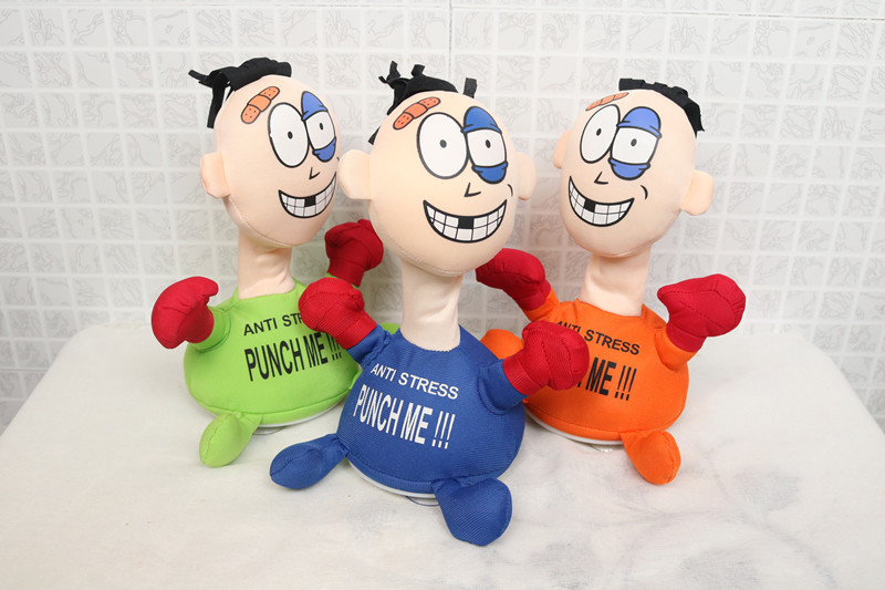 Cross-Border Supply Beaten Punch Me Villain Electric Plush Toy Creative Vent Scream Doll TikTok Same Style