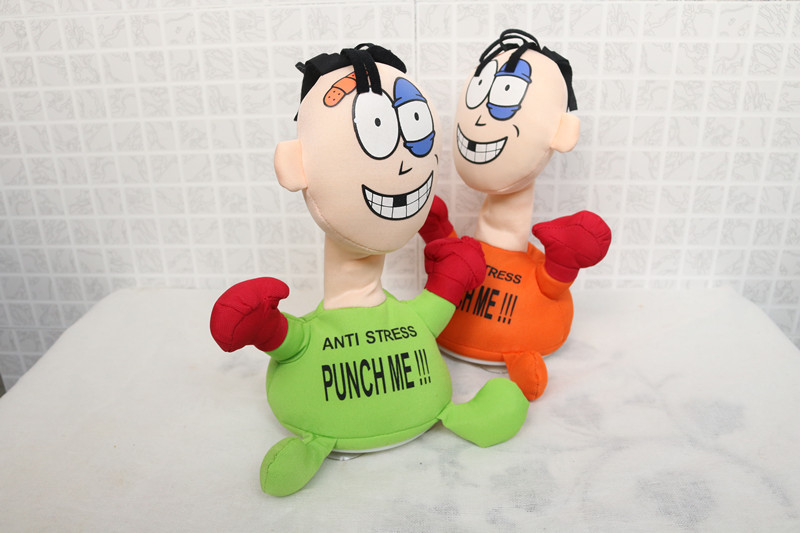 Cross-Border Supply Beaten Punch Me Villain Electric Plush Toy Creative Vent Scream Doll TikTok Same Style