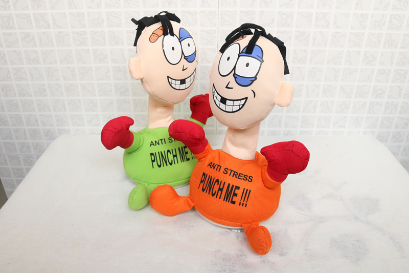 Cross-Border Supply Beaten Punch Me Villain Electric Plush Toy Creative Vent Scream Doll TikTok Same Style