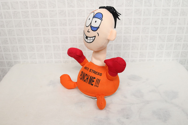 Cross-Border Supply Beaten Punch Me Villain Electric Plush Toy Creative Vent Scream Doll TikTok Same Style