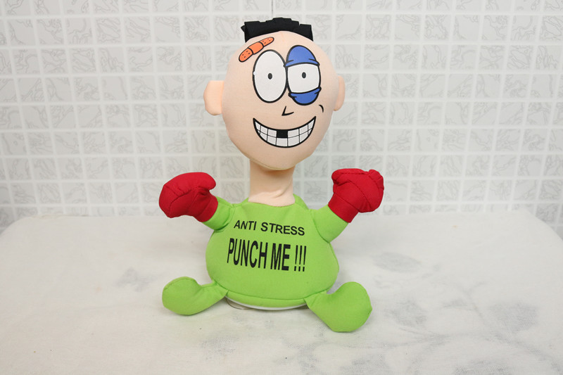 Cross-Border Supply Beaten Punch Me Villain Electric Plush Toy Creative Vent Scream Doll TikTok Same Style