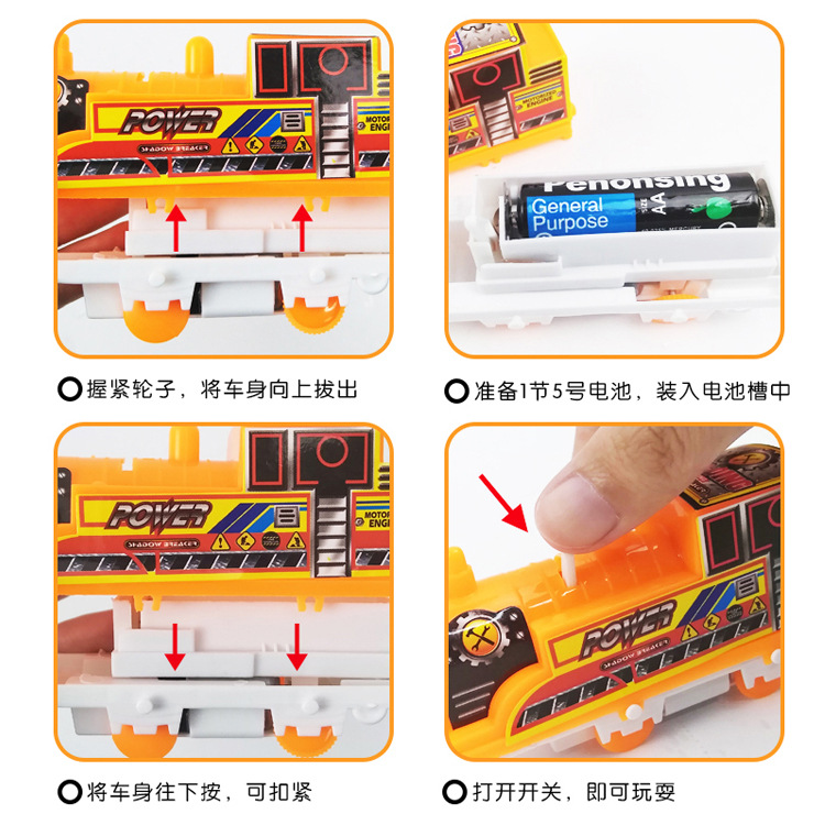 Free Shipping Children&#039;s Electric DIY Track Train Toy Set Stall Puzzle Assembled Track