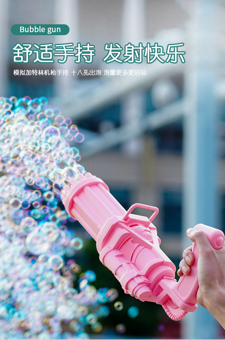 Free Shipping Internet Celebrity Gatling Bubble Machine Electric Automatic Camera Cartoon Bubble Gun Children's Toy Stall
