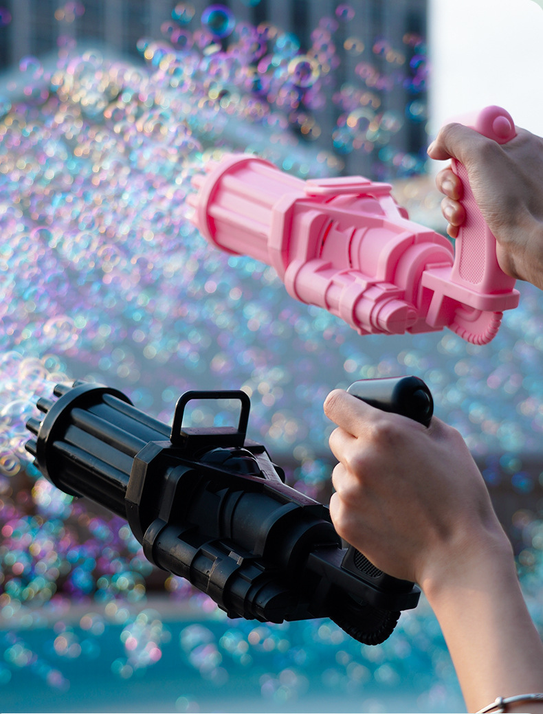 Free Shipping Internet Celebrity Gatling Bubble Machine Electric Automatic Camera Cartoon Bubble Gun Children's Toy Stall