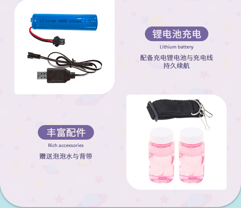 Free Shipping Internet Celebrity Gatling Bubble Machine Electric Automatic Camera Cartoon Bubble Gun Children's Toy Stall