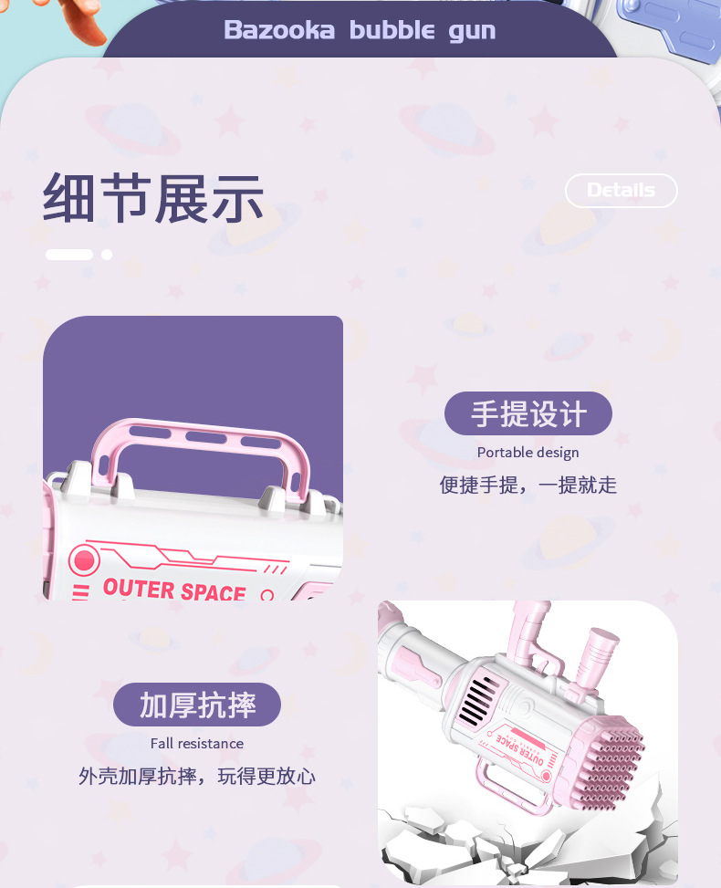Free Shipping Internet Celebrity Gatling Bubble Machine Electric Automatic Camera Cartoon Bubble Gun Children's Toy Stall
