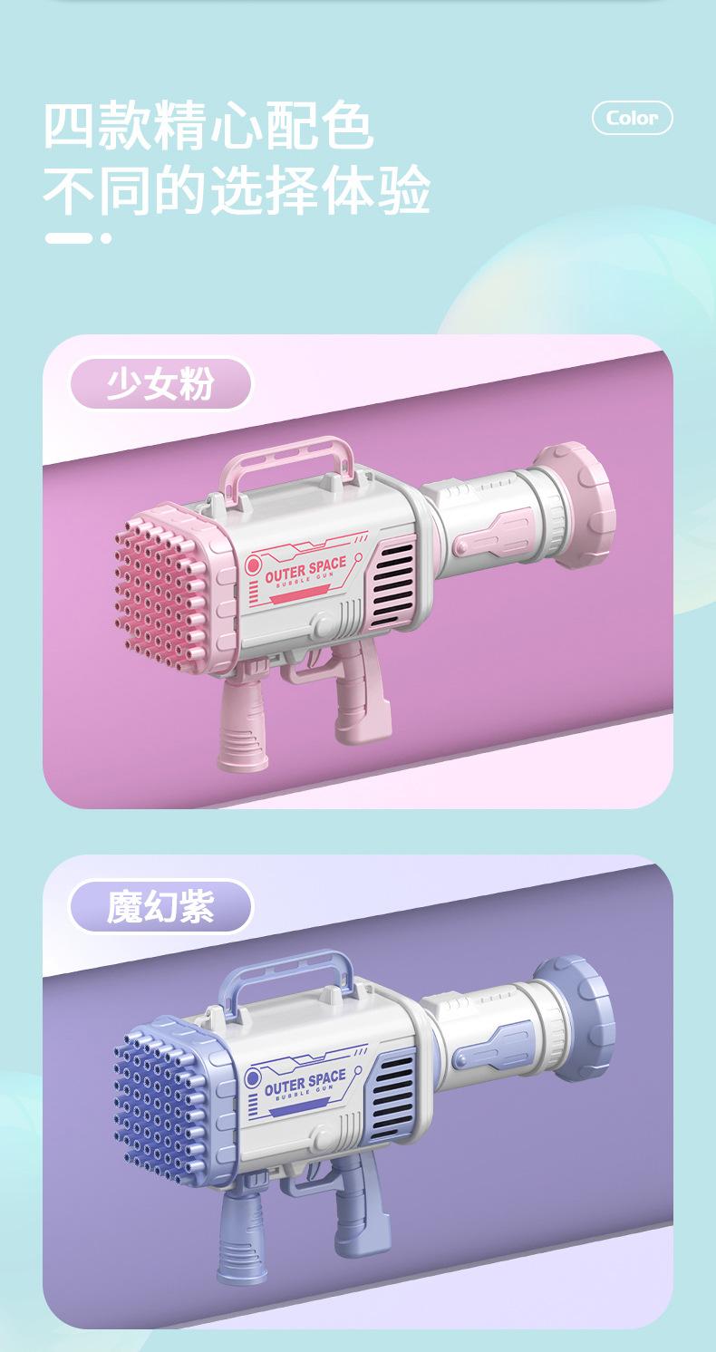Free Shipping Internet Celebrity Gatling Bubble Machine Electric Automatic Camera Cartoon Bubble Gun Children's Toy Stall