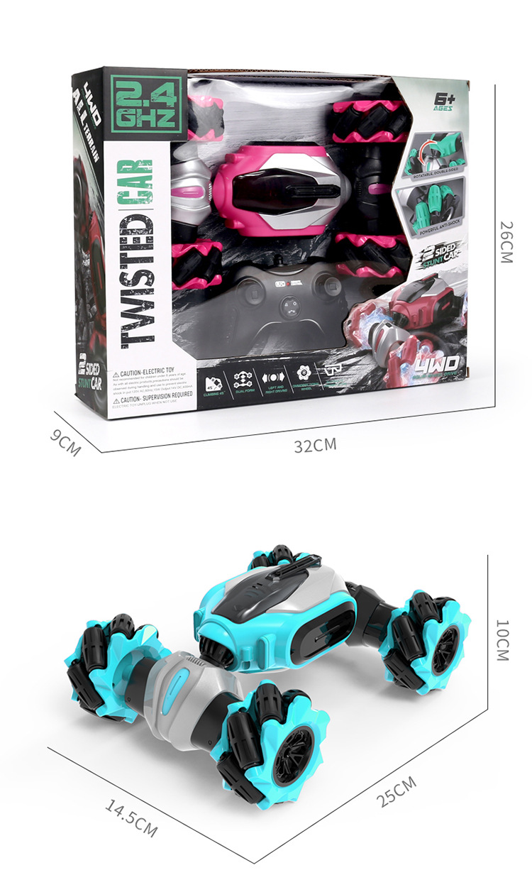 Drive offRoad Vehicle CrossBorder Special Effects Twist Car Electric Rock Crawler Children's Toy Car 24G Charging