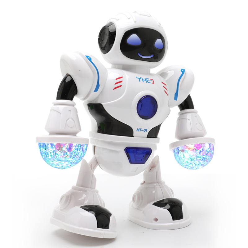 Dancing Robot Model Children&#039;s Electric Toys Light Net Red Music Hands and Feet Can Swing Stall Hot Sale Electric toy