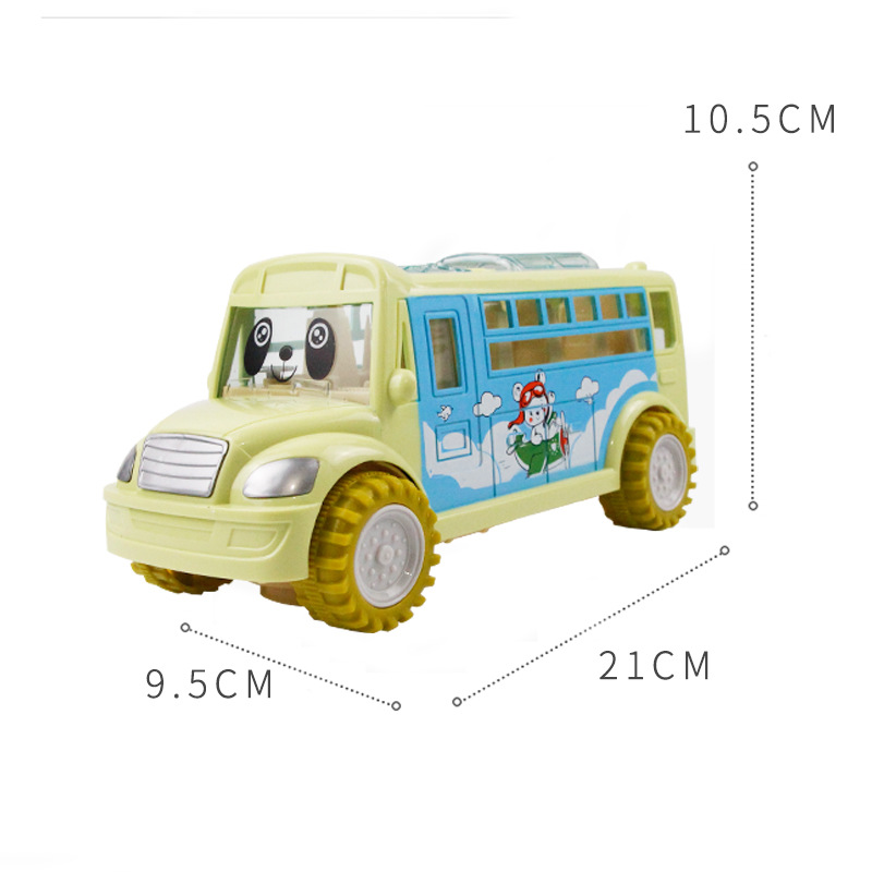 Children&#039;s Electric Luminous Car Universal Light Music Simulation City Bus Car Boy and Girl Baby Toy Car