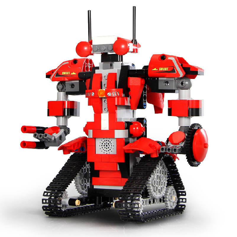 Children's Programming Robot Electric Remote Control Building Blocks Toy Science and Education Puzzle Yuxing Mouldking13