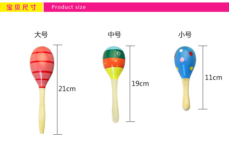Wholesale Wooden Cartoon Sand Ball Wooden Sand Hammer Training Auditory Rattle Baby Exercise Hand Holding Musical Instrument Toy Wholesale Wooden Cartoon Sand Ball Wooden Sand Hammer Training Auditory Rattle Baby Exercise Hand Holding Musical Instrument Toy