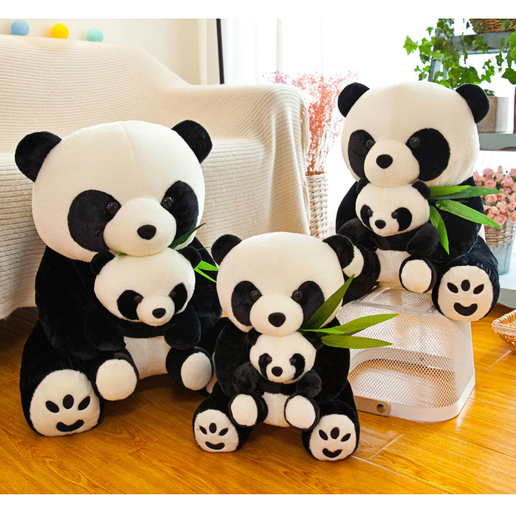 Panda Chinese Giant Panda Treasure Black and White Bamboo Leaf Panda Doll Plush Toys Doll Mother and Child Big Ragdoll Panda Chinese Giant Panda Treasure Black and White Bamboo Leaf Panda Doll Plush Toys Doll Mother and Child Big Ragdoll