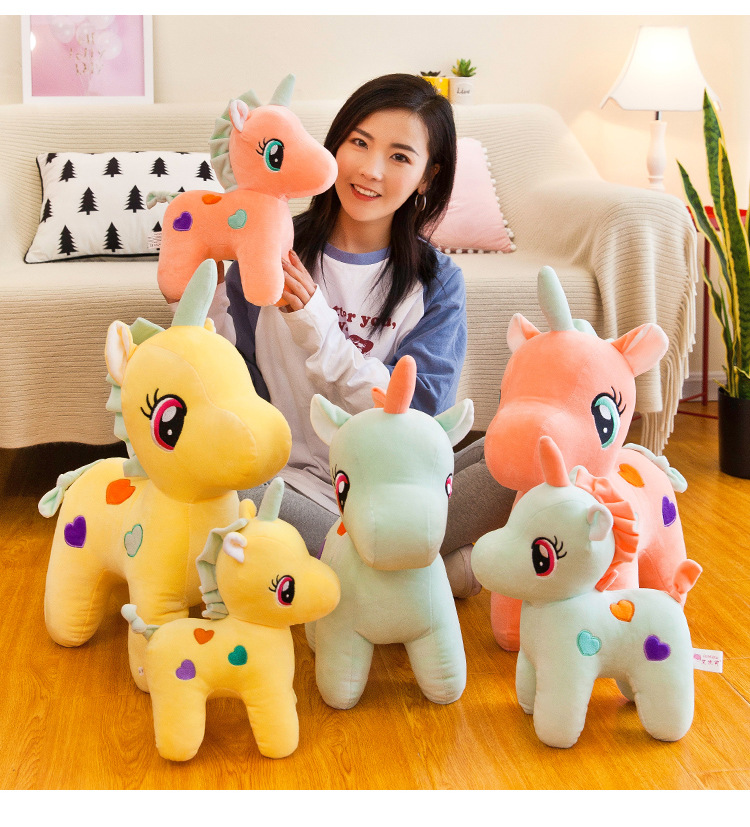 Unicorn  plush toys doll new creative colorful unicorn doll plush toys doll down cotton pillow pillow pillow gift