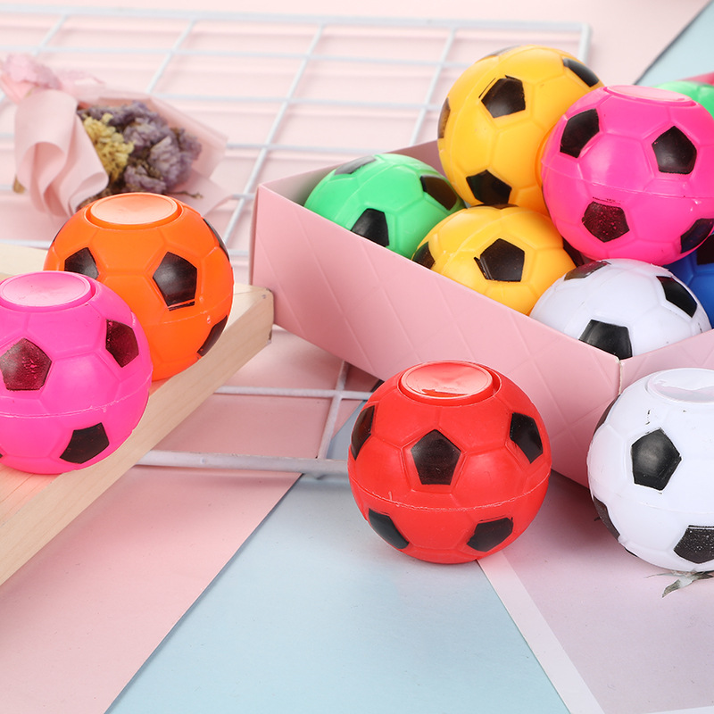 Factory Direct Supply Hot-Selling Vent Decompression Football Fingertip Gyro Children&#039;s Toy Football Shape Finger Rotating Gyro