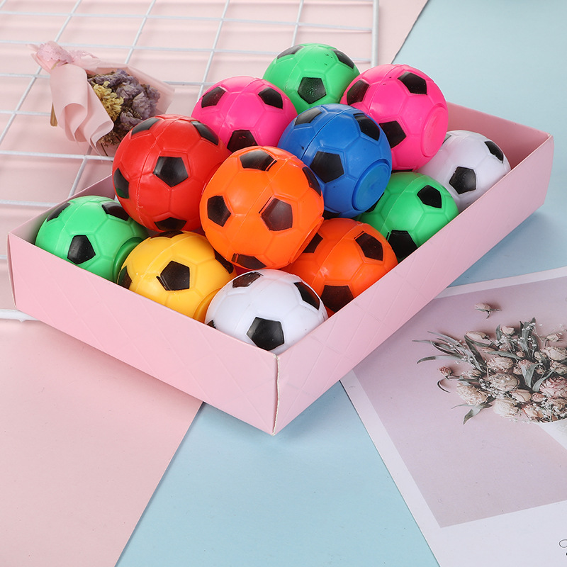 Factory Direct Supply Hot-Selling Vent Decompression Football Fingertip Gyro Children&#039;s Toy Football Shape Finger Rotating Gyro
