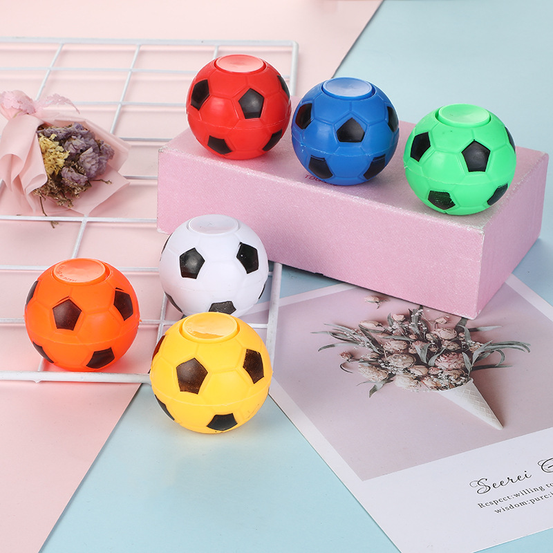Factory Direct Supply Hot-Selling Vent Decompression Football Fingertip Gyro Children&#039;s Toy Football Shape Finger Rotating Gyro