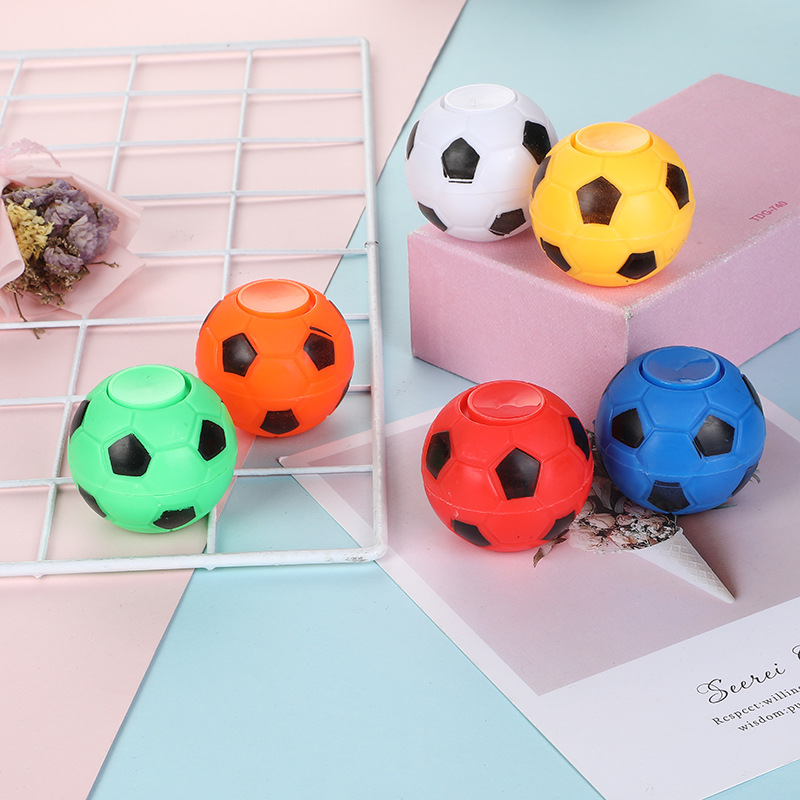 Factory Direct Supply Hot-Selling Vent Decompression Football Fingertip Gyro Children's Toy Football Shape Finger Rotating Gyro
