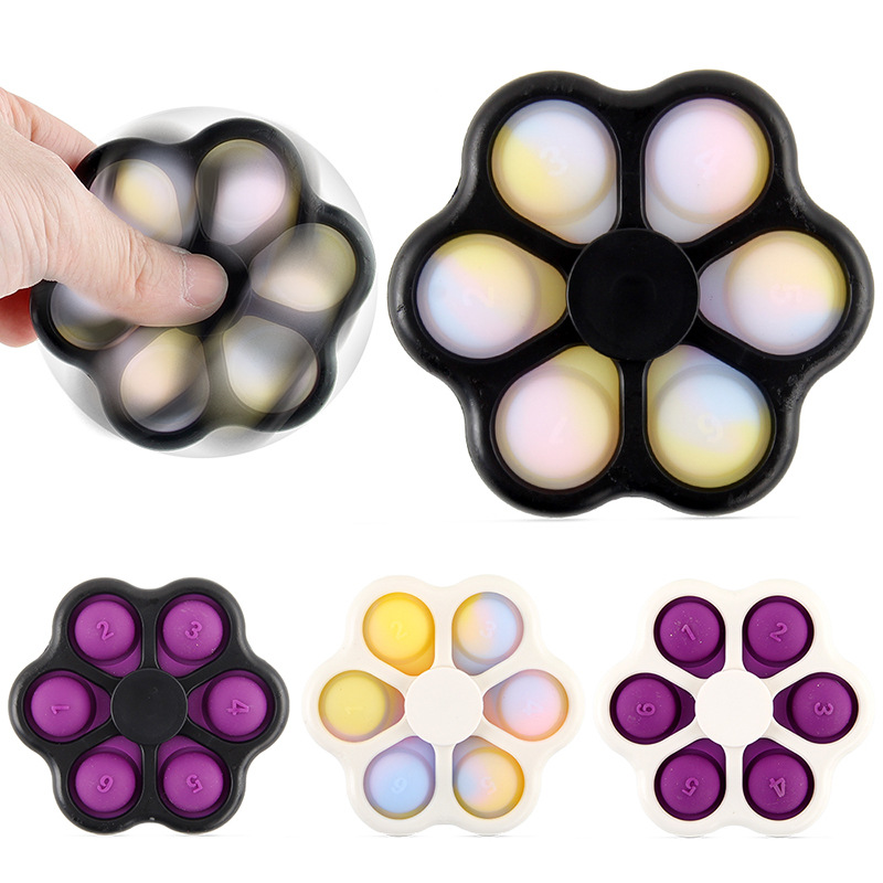 Stem Cross-Border Supply Fingertip Gyro Bubble Music Decompression Gyro Deratization Pioneer Press Hand Castanets Finger