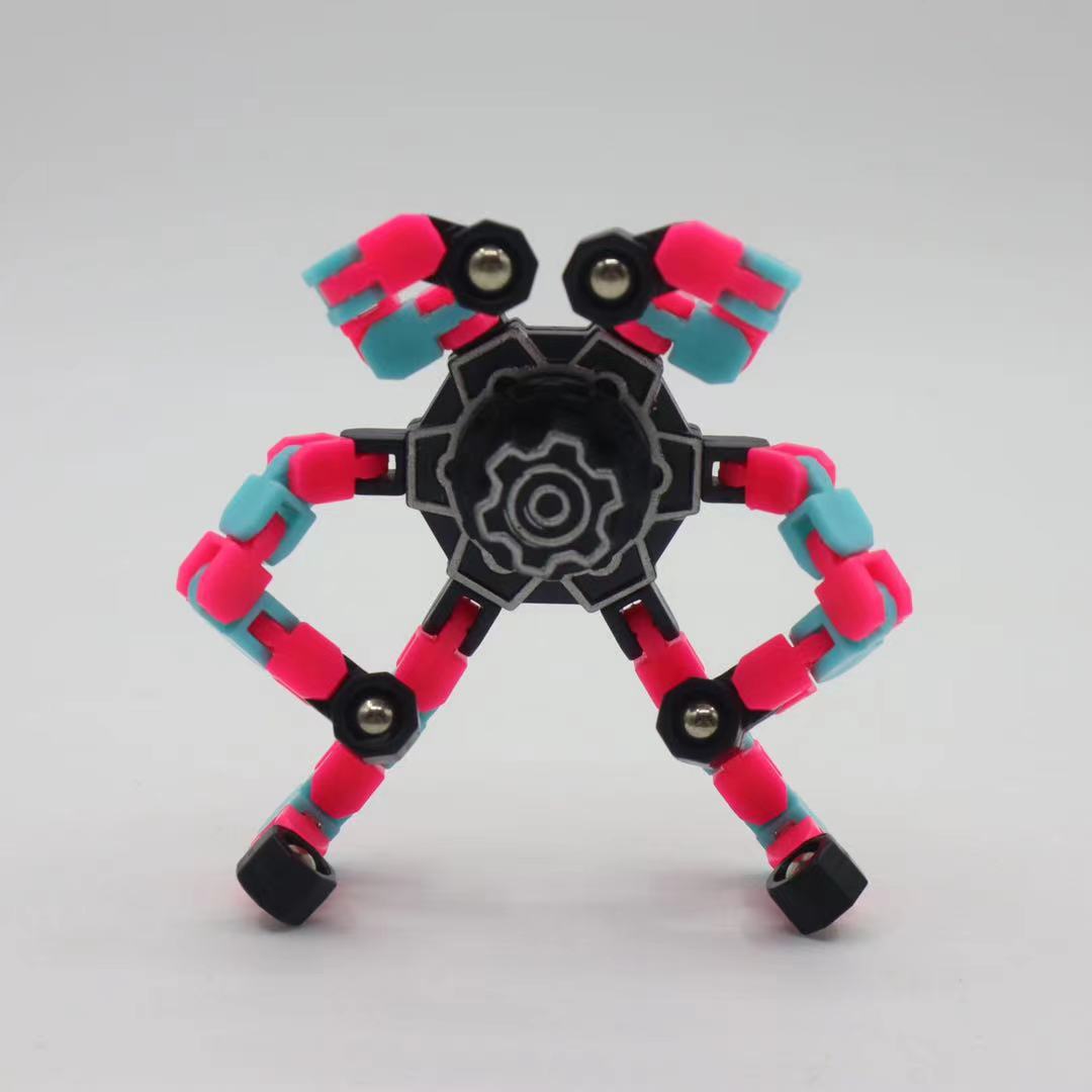 Cross-Border Hot TikTok Fingertip Mechanical Gyro Decompression Transformable Mecha Chain Bearing Fingertip Gyro Children's Toy Cross-Border Hot TikTok Fingertip Mechanical Gyro Decompression Transformable Mecha Chain Bearing Fingertip Gyro Children's Toy